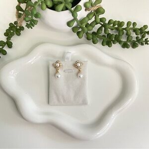 Freshwater Pearl Flower Dangle Earrings